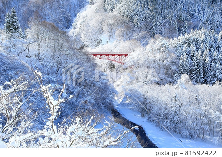 雪の松川渓谷 雪の松川渓谷 81592422
