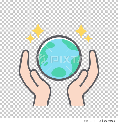 地球を守るかわいいイラスト 地球を守るかわいいイラスト 81592693