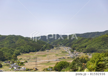 皆川城址公園本丸跡からの景色（琴平峠方面） 81592936