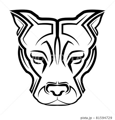 Buy Pit Bull Dog Tribal Tattoo Embroidery Design in 3x3 4x4 5x5 Online in  India  Etsy
