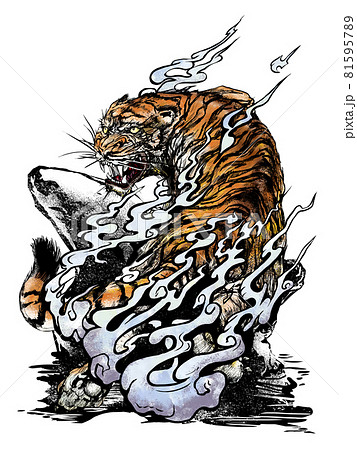 虎のイラストのイラスト素材