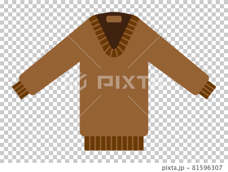 Brown knit illustration 81596307