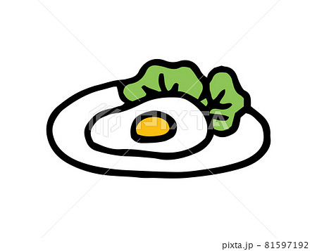 目玉焼き／食べもの 81597192