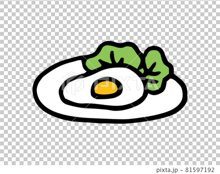 目玉焼き／食べもの 81597192