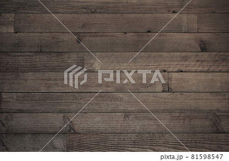 背景_木板_テクスチャ_木目_板張り_横 81598547