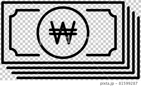 大韓民國贏了，朝鮮民主主義人民共和國贏了，鈔票線圖標 81599287