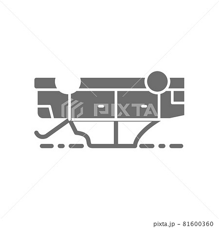 Car flipped over, automobile turned over after accident grey icon. 81600360