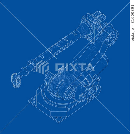 Industrial Robotic Arm. Vector 81600891