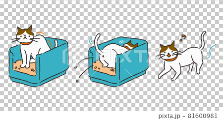 トイレをする猫 81600981