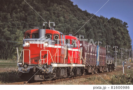 JR貨物　DE10重連牽引貨物列車 81600986