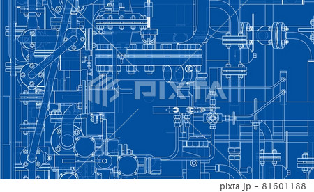 Valves and other industrial equipment. Vector 81601188