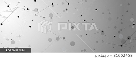 Low poly abstract elements connection. Abstract technology structure. Vector science dots and lines concept background. Polygonal vector illustration 81602458