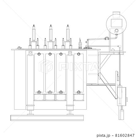 High-voltage transformer. Vector High-voltage transformer. Vector 81602847