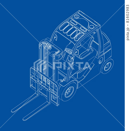Forklift. Orthography Vector Forklift. Orthography Vector 81602983