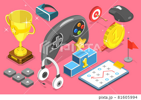 3D Isometric Flat Vector Conceptual Illustration of eSport Competition 3D Isometric Flat Vector Conceptual Illustration of eSport Competition 81605994