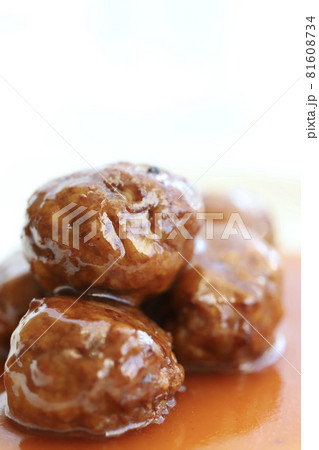 甘酢あんかけの肉団子 81608734