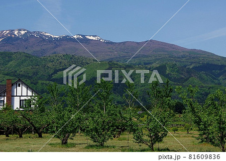 新緑の山里　新緑の春山 81609836