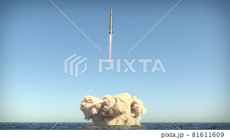 Ballistic missile launch from underwater 81611609