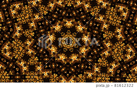 The warm light kaleidoscope, in the form of geometric shapes 81612322