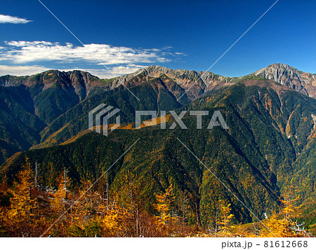 秋の白峰三山(南アルプス 北岳・間ノ岳・農鳥岳)[紅葉] 81612668