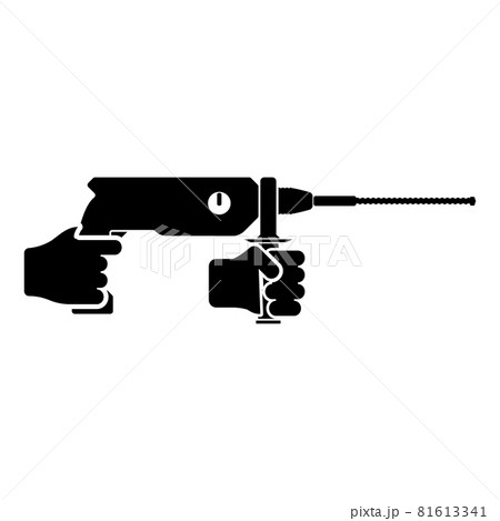 Electric rotary hammer drill in hand holding tool  81613341