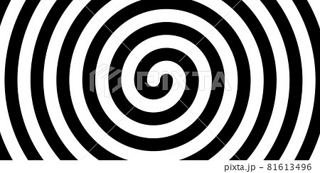 Swirl hypnotic black and white spiral. Monochrome abstract background. Vector flat geometric illustration.Template design for banner, website, template, leaflet, brochure, poster 81613496