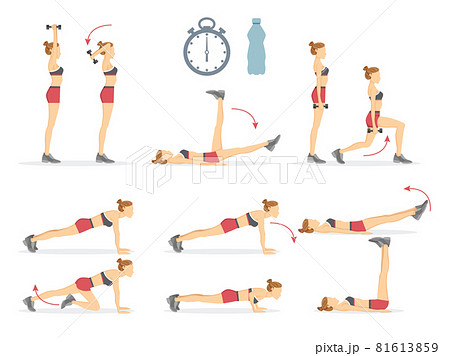 Slow Climbers and Tabata Set Vector Illustration Slow Climbers and Tabata Set Vector Illustration 81613859