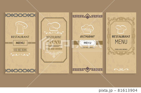 Restaurant Menu with Drinks and Food Templates 81613904