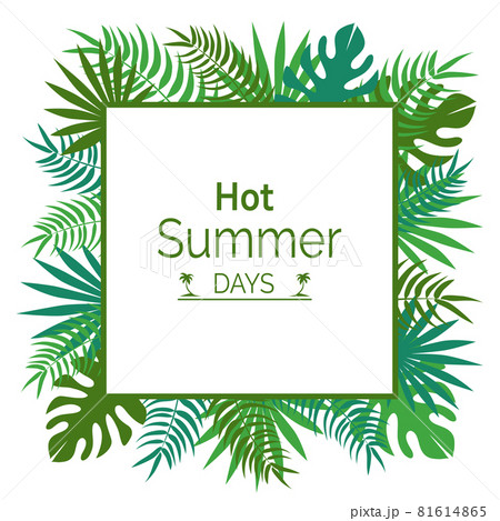 Hot Summer Days Promotional Poster with Leaves 81614865