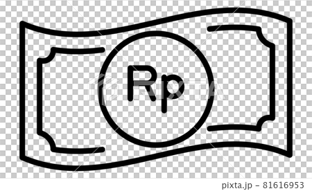 Indonesian rupiah banknote line icon Indonesian rupiah banknote line icon 81616953