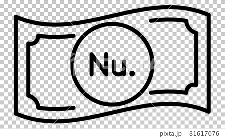 Bhutan Nurtam banknote line icon 81617076