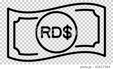 多米尼加比索鈔票線圖標 81617364