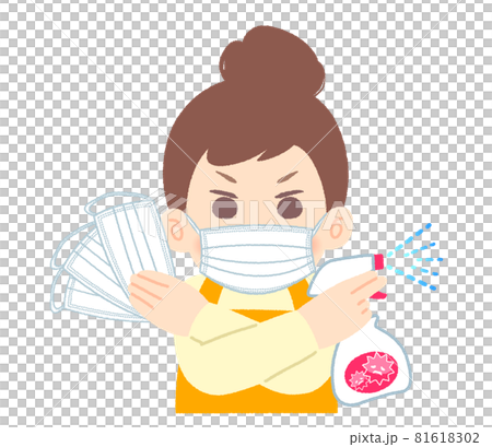 Women fighting viruses-wearing masks Women fighting viruses-wearing masks 81618302