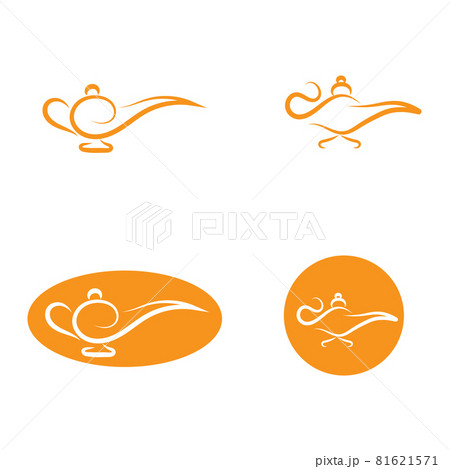magic lamp logo and icon vector image magic lamp logo and icon vector image 81621571