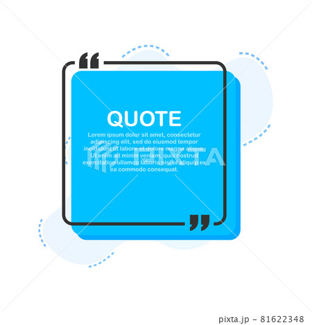 Set Quote frames. Blank template with print information design quotes. Vector stock illustration 81622348