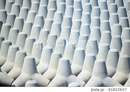 海岸の波消しブロック 海岸の波消しブロック 81623637