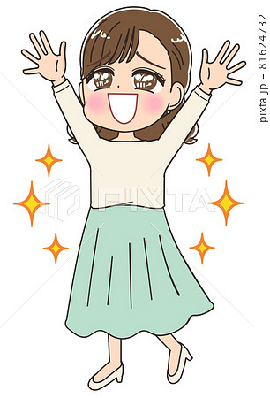 オフィスカジュアル 清楚な服を着た女性 81624732