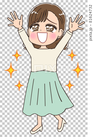 オフィスカジュアル 清楚な服を着た女性 81624732