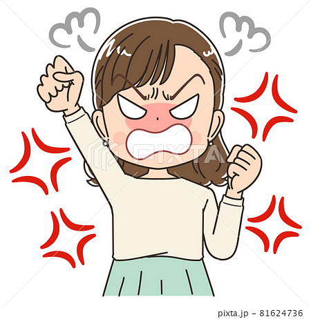 オフィスカジュアル 清楚な服を着た女性のイラスト素材