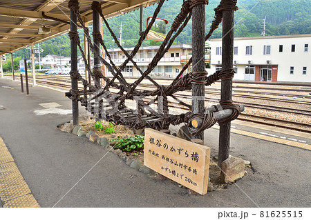 JR阿波池田駅にある祖谷のかずら橋ミニチュア JR阿波池田駅にある祖谷のかずら橋ミニチュア 81625515