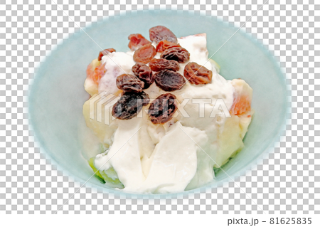 Homely and rustic homemade "yogurt and seasonal fruits" watercolor style picture letter 81625835