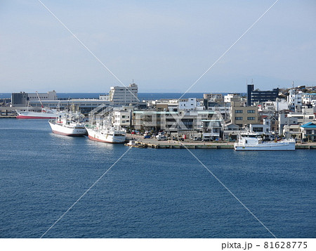 マグロ漁船が停泊する三浦市の三崎漁港（三崎港） 81628775