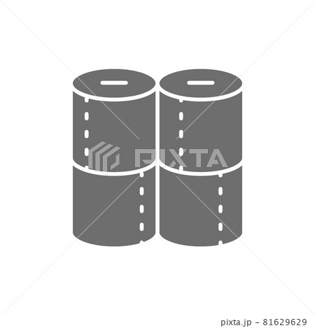 Toilet paper rolls grey icon. Isolated on white background 81629629