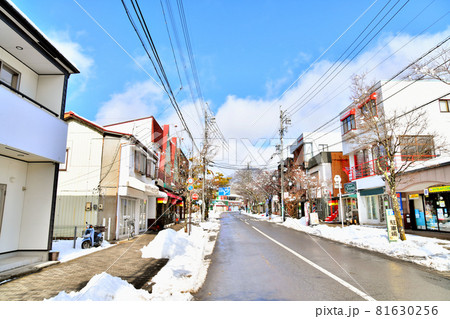 軽井沢本通り／旧軽井沢銀座通り方面を望む(長野県軽井沢町)【2021.2】 81630256