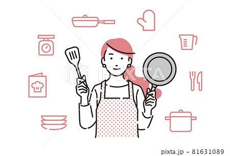 人物 お料理女性 81631089