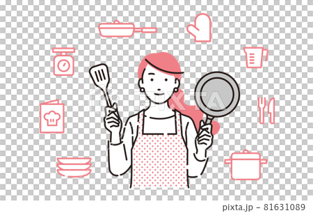 人物 お料理女性 81631089