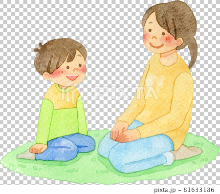 student sitting on carpet clipart