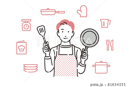 人物 お料理男性 81634355