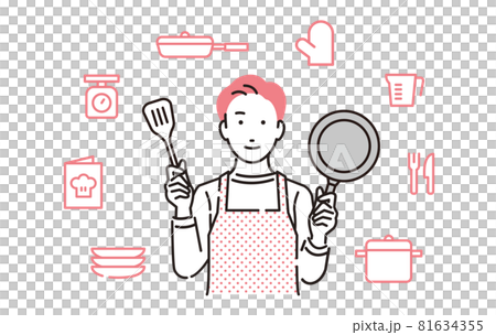 人物 お料理男性 81634355