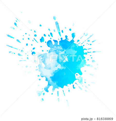 Ink drop. Round, ragged inkblot. Vector illustration. Ink drop. Round, ragged inkblot. Vector illustration. 81638869